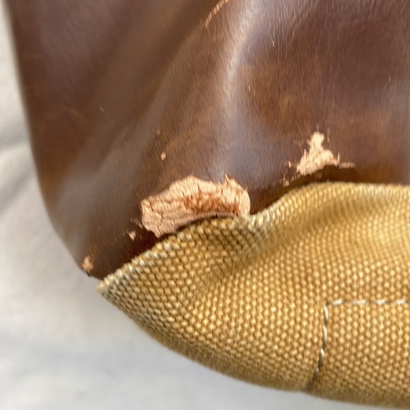 Anthropologie/The Same Direction canvas and leather bag - Picture 3 of 6